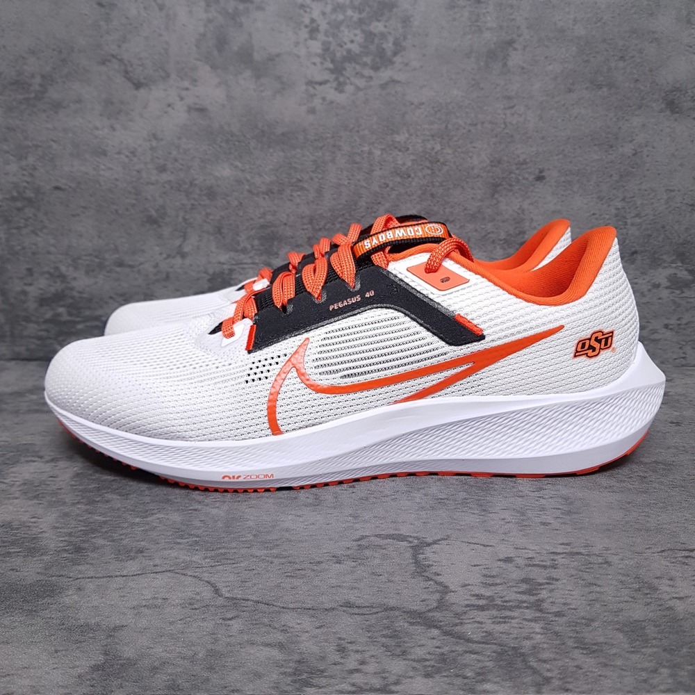 NIKE Air Zoom Pegasus 40 Oklahoma State Cowboys Running Shoes Mens 13 White‎ Nby